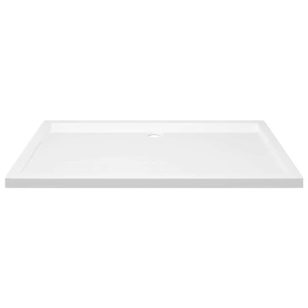 vidaXL Duschkar rektangulärt ABS vit 70x120 cm