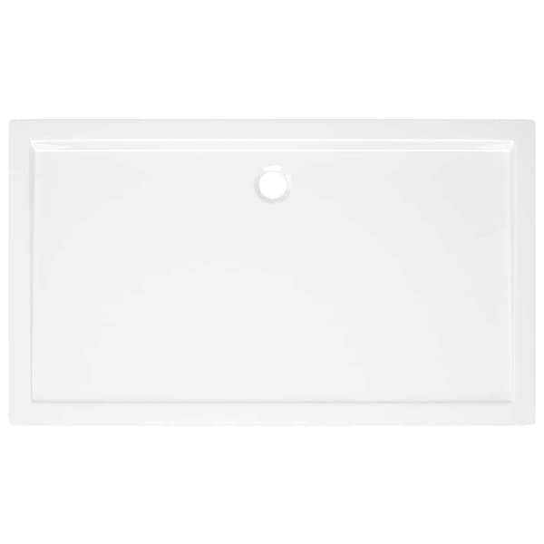 vidaXL Duschkar rektangulärt ABS vit 70x120 cm