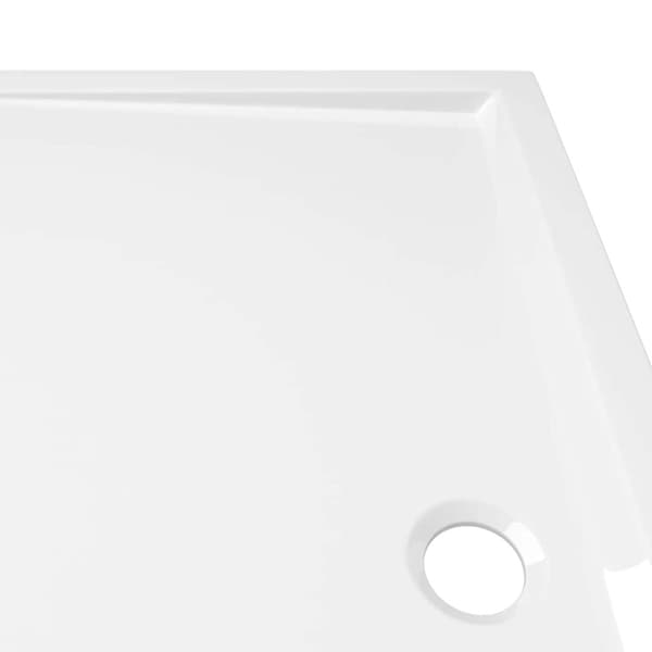 vidaXL Duschkar rektangulärt ABS vit 70x120 cm