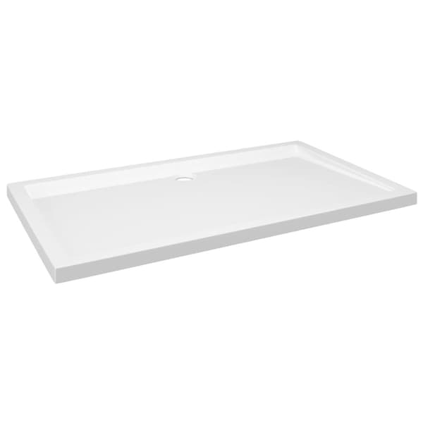 vidaXL Duschkar rektangulärt ABS vit 70x120 cm