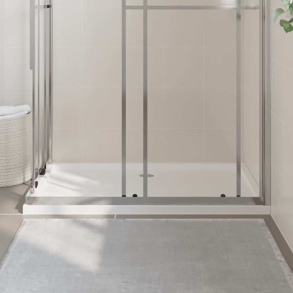 vidaXL Rektangulært dusjbrett ABS hvit 80x120 cm
