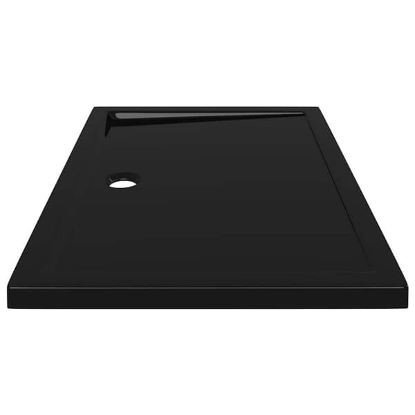 vidaXL Rektangulært dusjbrett ABS svart 80x110 cm