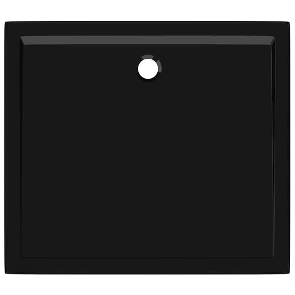 vidaXL Rektangulært dusjbrett ABS svart 80x90 cm