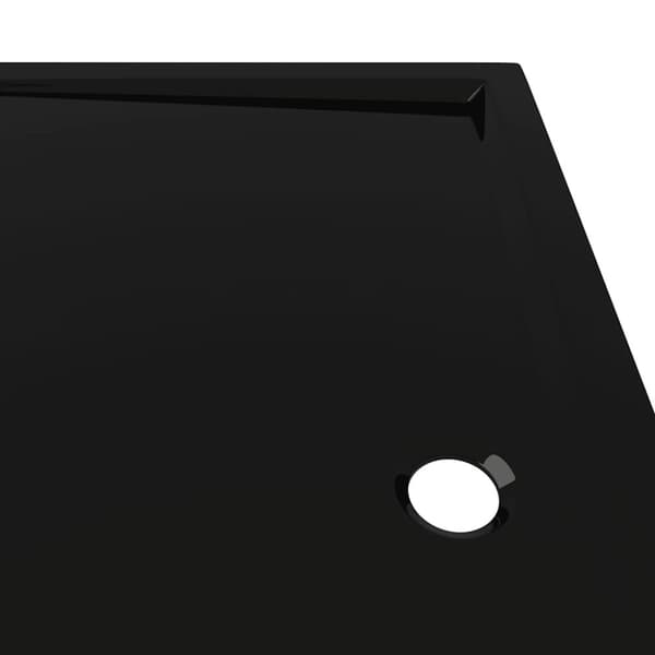 vidaXL Rektangulært dusjbrett ABS svart 80x90 cm