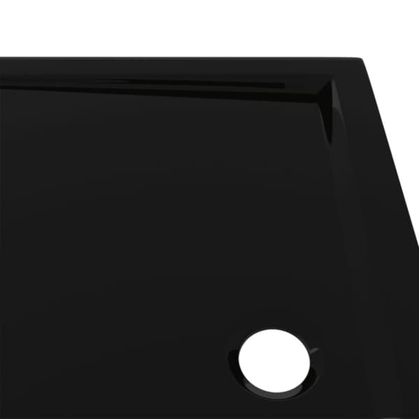 brusekar 80x100 cm ABS rektangulært sort