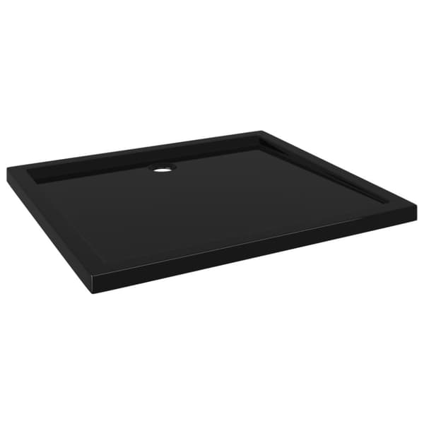 brusekar 80x90 cm ABS rektangulært sort
