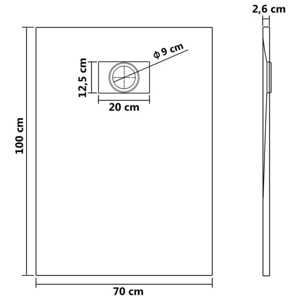 brusekar SMC 100 x 70 cm sort