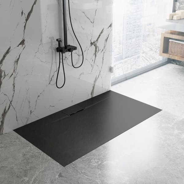 DUSCHBRICKA BAZALT LONG BLACK 80X120