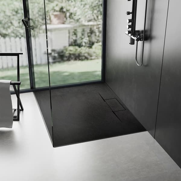 DUSCHBRICKA BAZALT LONG BLACK 80X120