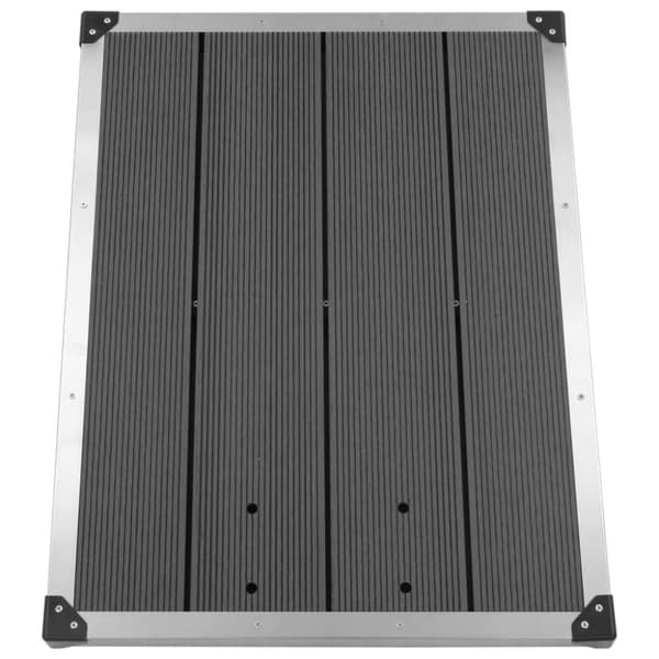 vidaXL udendørs brusekar 80 x 62 cm WPC rustfrit stål grå -  Brusekar