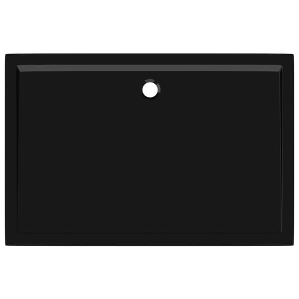vidaXL brusekar 80x120 cm ABS rektangulært sort -  Brusekar