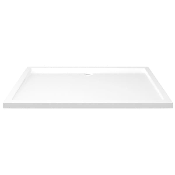 vidaXL brusekar 80x120 cm ABS rektangulært hvid - Brusekar