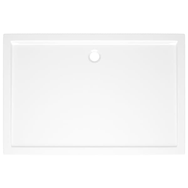 vidaXL brusekar 80x120 cm ABS rektangulært hvid - Brusekar