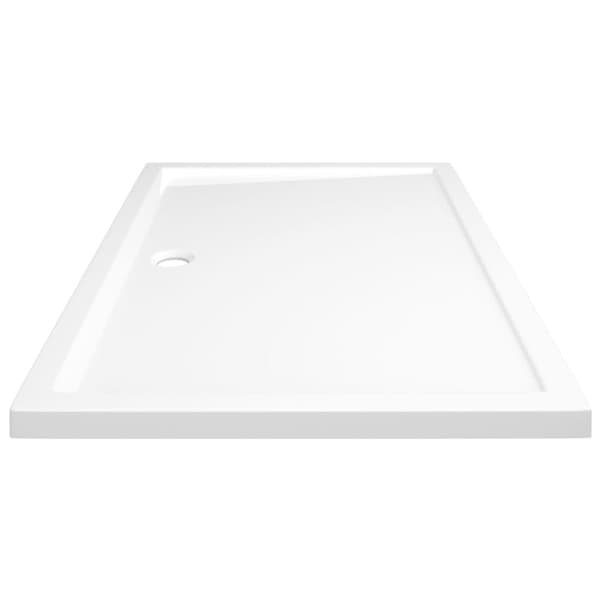 vidaXL brusekar 80x120 cm ABS rektangulært hvid - Brusekar