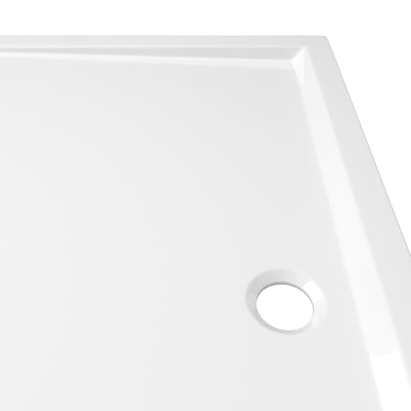vidaXL brusekar 80x120 cm ABS rektangulært hvid - Brusekar