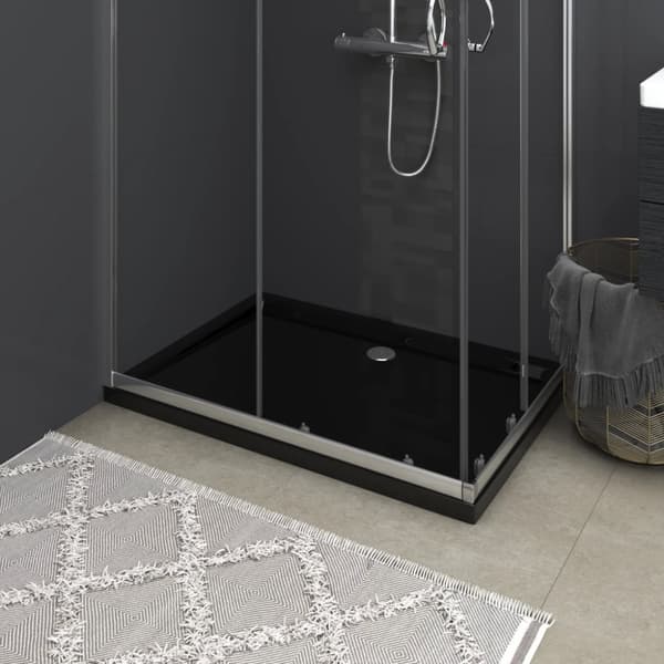 vidaXL brusekar 80x110 cm ABS rektangulært sort - Brusekar