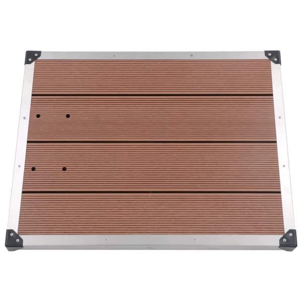 vidaXL udendørs brusekar 80 x 62 cm WPC rustfrit stål brun - Brusekar