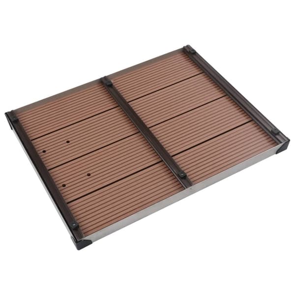 vidaXL udendørs brusekar 80 x 62 cm WPC rustfrit stål brun -  Brusekar