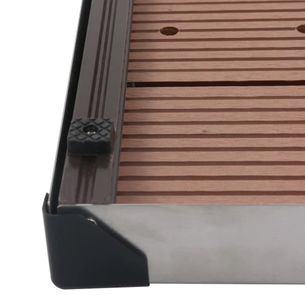 vidaXL udendørs brusekar 80 x 62 cm WPC rustfrit stål brun - Brusekar