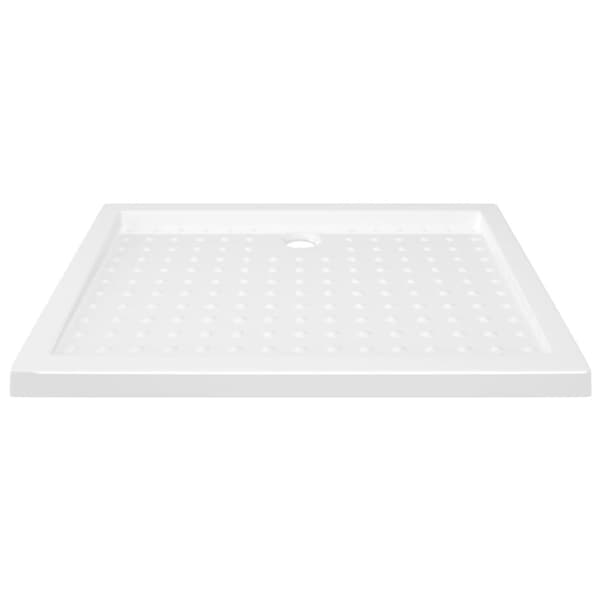 vidaXL brusekar med dupper 90x70x4 cm ABS hvid -  Brusekar