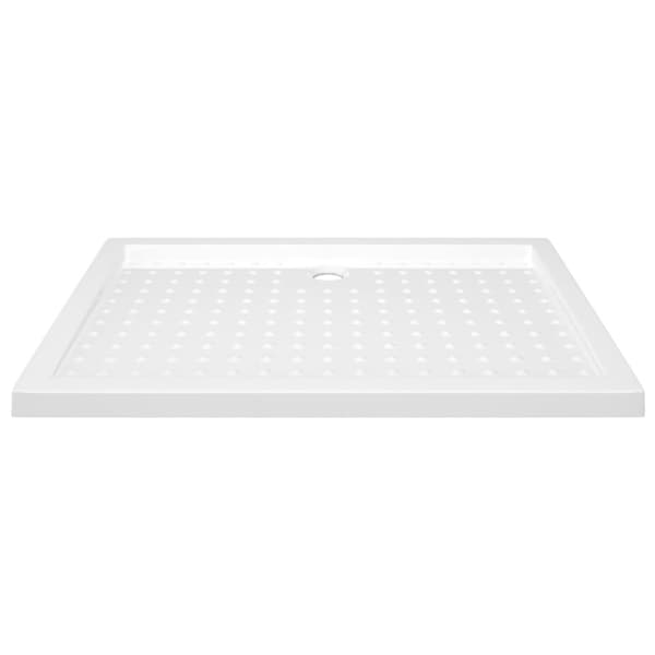 vidaXL brusekar med dupper 70x100x4 cm ABS hvid -  Brusekar
