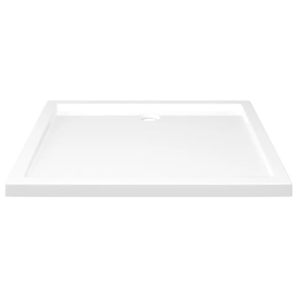 vidaXL brusekar 80x90 cm ABS rektangulært hvid - Brusekar