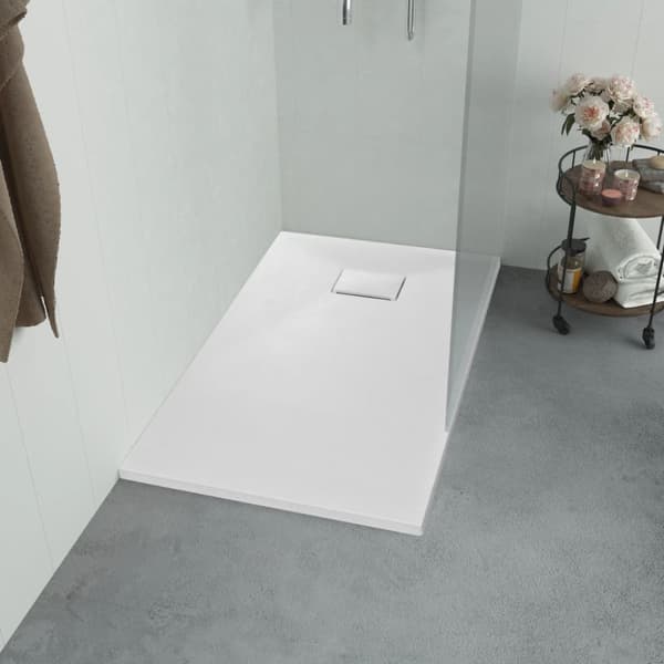 vidaXL Suihkualusta 90x80 cm SMC valkoinen - Suihkualustat