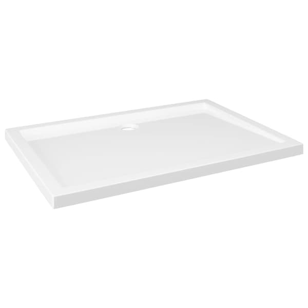vidaXL brusekar 80x110 cm ABS rektangulært hvid - Brusekar