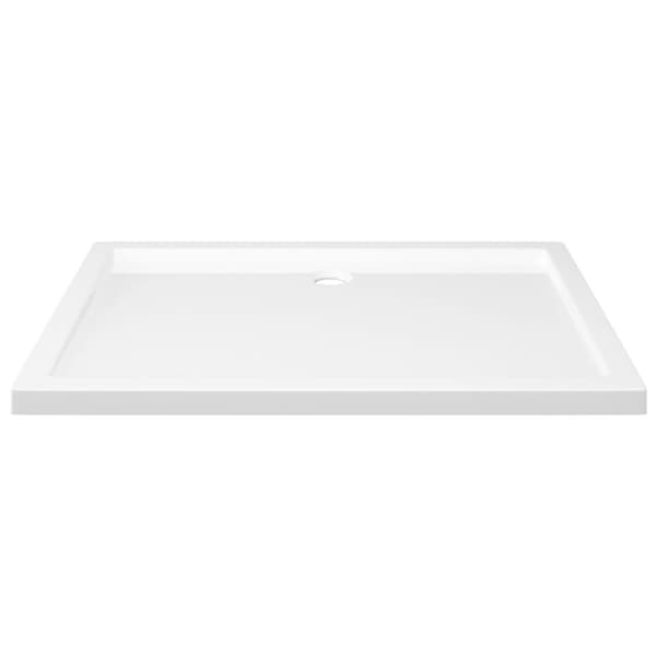 vidaXL brusekar 80x110 cm ABS rektangulært hvid - Brusekar