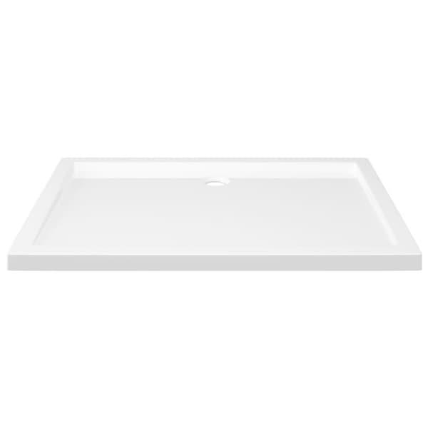 vidaXL brusekar 80x110 cm ABS rektangulært hvid - Brusekar