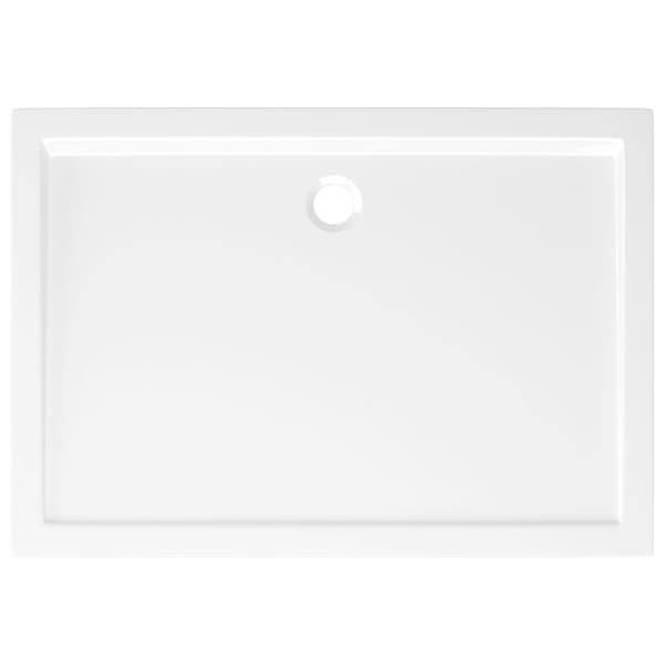 vidaXL brusekar 80x110 cm ABS rektangulært hvid - Brusekar