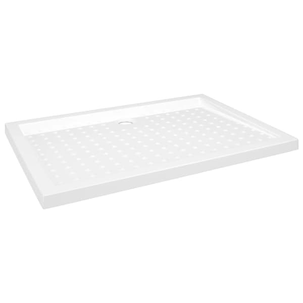 The Living Store brusekar med dupper 70x100x4 cm ABS hvid -  Brusekar