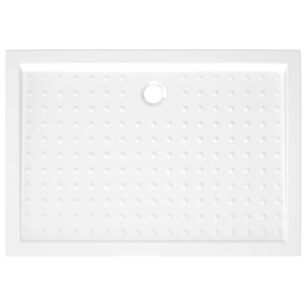 The Living Store brusekar med dupper 70x100x4 cm ABS hvid -  Brusekar