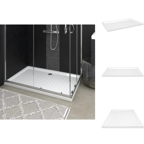 Brusekar - Living brusekar med dupper 80x120x4 cm ABS hvid