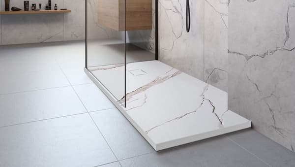 Duschbricka Bazalt CARRARA VIT 90x120