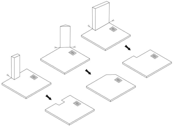 Duschbricka Magnum GRÅ 90x90