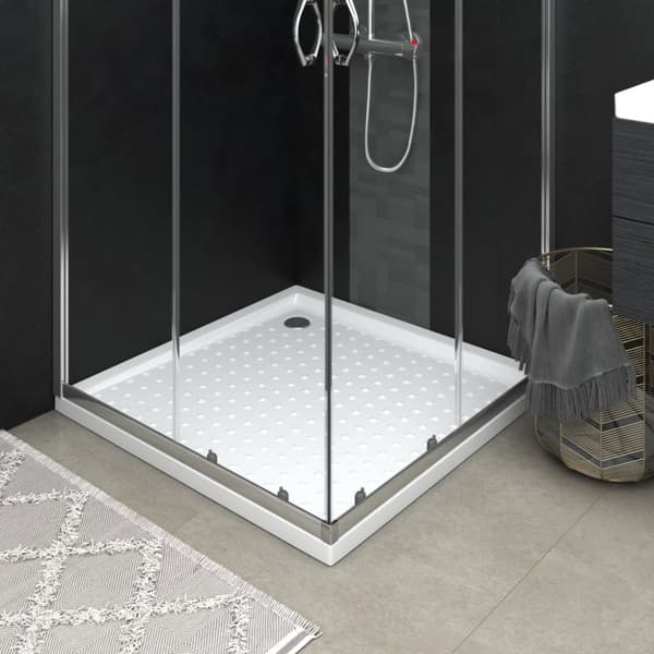 Duschkar med prickar vit 90x90x4 cm ABS