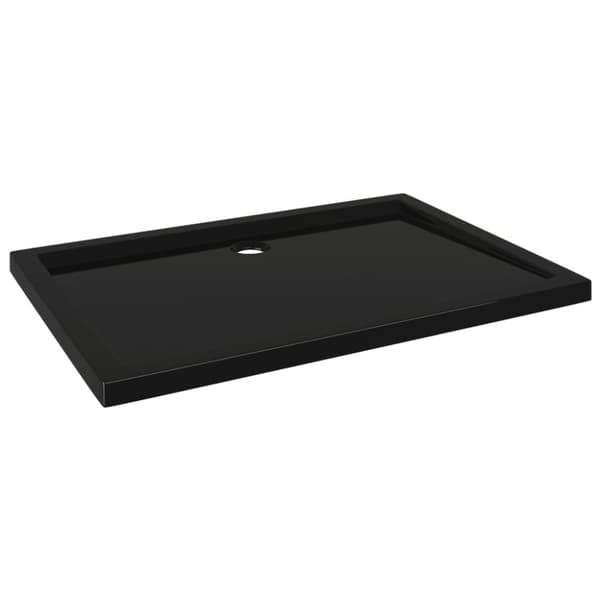 Duschkar rektangulärt ABS svart 70x100 cm