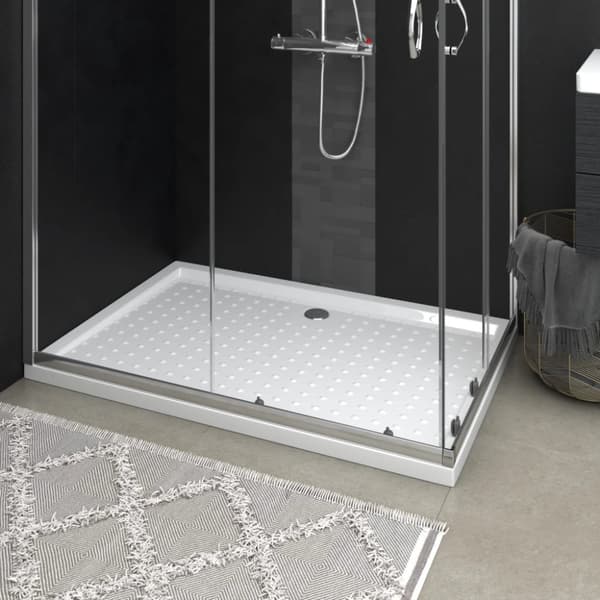 Duschkar med prickar vit 80x120x4 cm ABS