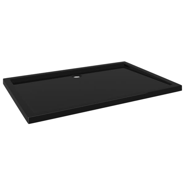 Duschkar rektangulärt ABS svart 80x120 cm