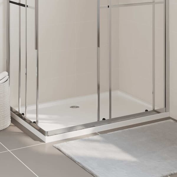 Duschkar rektangulärt ABS vit 80x120 cm