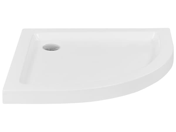Dusjkar med sluk Hvit Akryl 90 x 90 x 7 cm Minimalistisk Syntetisk Materiale