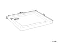 Miniatyrbilde 3 av 7: Dusjkar med Avløp Hvit Akryl ABS Syntetisk Materiale 80 x 80 x 7 cm Minimalistisk