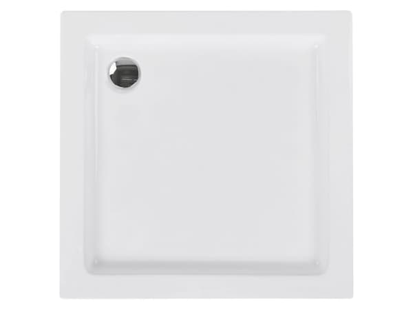 Dusjkar med Avløp Hvit Akryl ABS Syntetisk Materiale 80 x 80 x 7 cm Minimalistisk