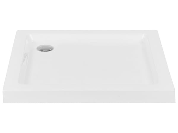Dusjkar med Avløp Hvit Akryl ABS Syntetisk Materiale 90 x 90 x 7 cm Minimalistisk