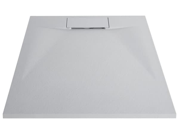 Dusjkar med Sluk Grå SMC 80 x 100 x 3 cm Minimalistisk Stil Natursteinseffekt