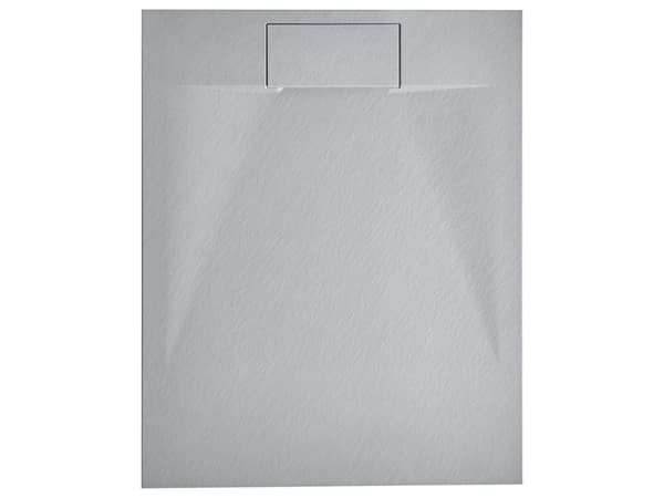 Dusjkar med Sluk Grå SMC 80 x 100 x 3 cm Minimalistisk Stil Natursteinseffekt