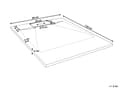 Miniatyrbilde 3 av 9: Dusjkar med Sluk Svart SMC 80 x 120 x 3 cm Minimalistisk Stil Natursteinseffekt