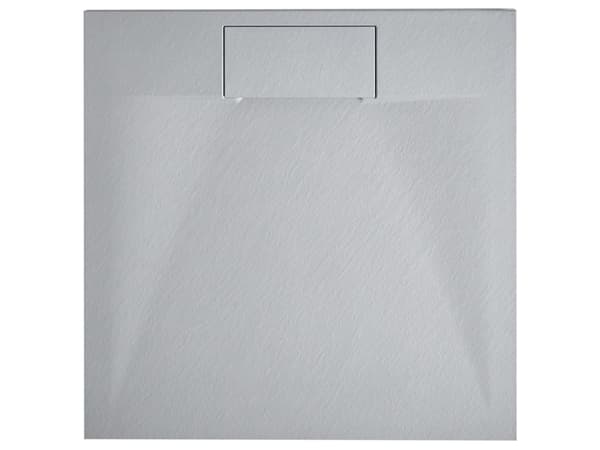 Dusjkar med Sluk Grå SMC 80 x 80 x 3 cm Minimalistisk Stil Natursteinseffekt