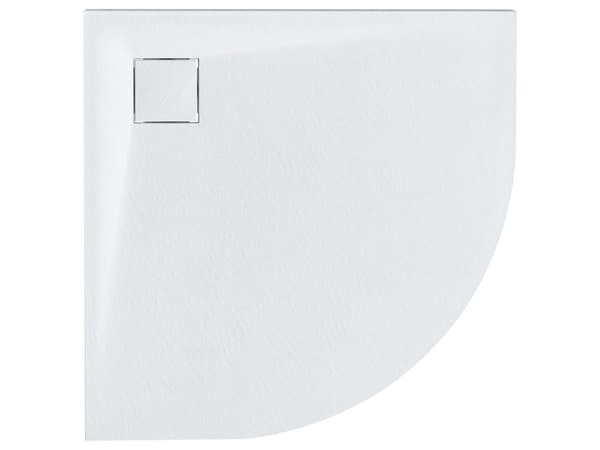Dusjkar med Sluk Hvit SMC 80 x 80 x 3 cm Minimalistisk Stil Natursteinseffekt